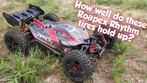 Arrma Typhon 6s test run with Rhythm buggy tires