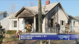Lexington boy, 3, credited with saving family during house fire
