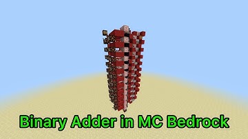 Minecraft BE | TINY Working Binary Adder TUTORIAL