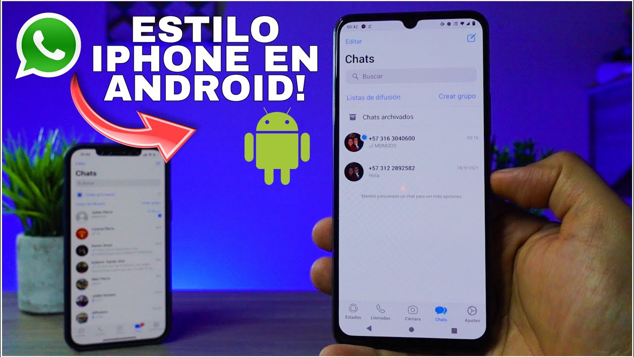 🚀 Nuevo WHATSAPP Estilo iPhone Para ANDROID!!🔥[Funciones Ocultas] 📲