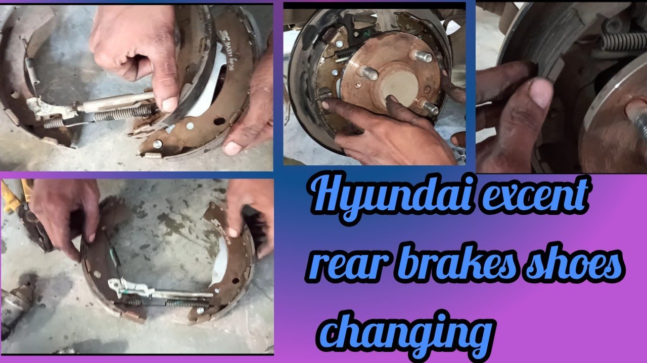 how to replace drum brake shoe(rear wheel)...hyundai xcent YouTube