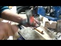 Tapering the cut end of a spoon ring shank