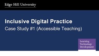Accessible Teaching (Lecture Capture)