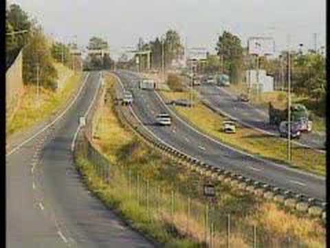 Truck Crash Takes Out Cars On Ipswich Motorway Filmed by Motorway Camera