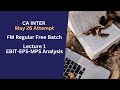 CA Inter FM Lecture 1: EBIT-EPS Analysis (Capital Structure) ∣ Full Course FREE (Day 2)