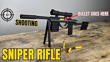 ORIGAMI SNIPER RIFLE WITH SHOOTING MECHANISM TUTORIAL | DIY PAPER SNIPER RIFLE THAT ACTUALLY SHOOTS