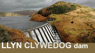 Clywedog dam overflow 2022 | Walking in the Rain | Mid Wales