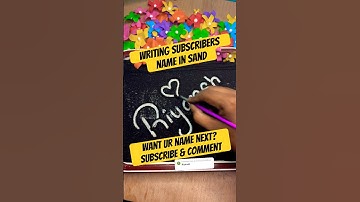 ✨Riyansh ❤️ Sand Art | ASMR Satisfying Name Writing #sandart #shorts #name