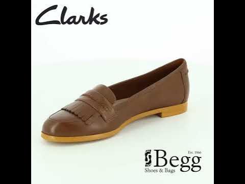 Clarks Andora Crush D Tan loafers - YouTube