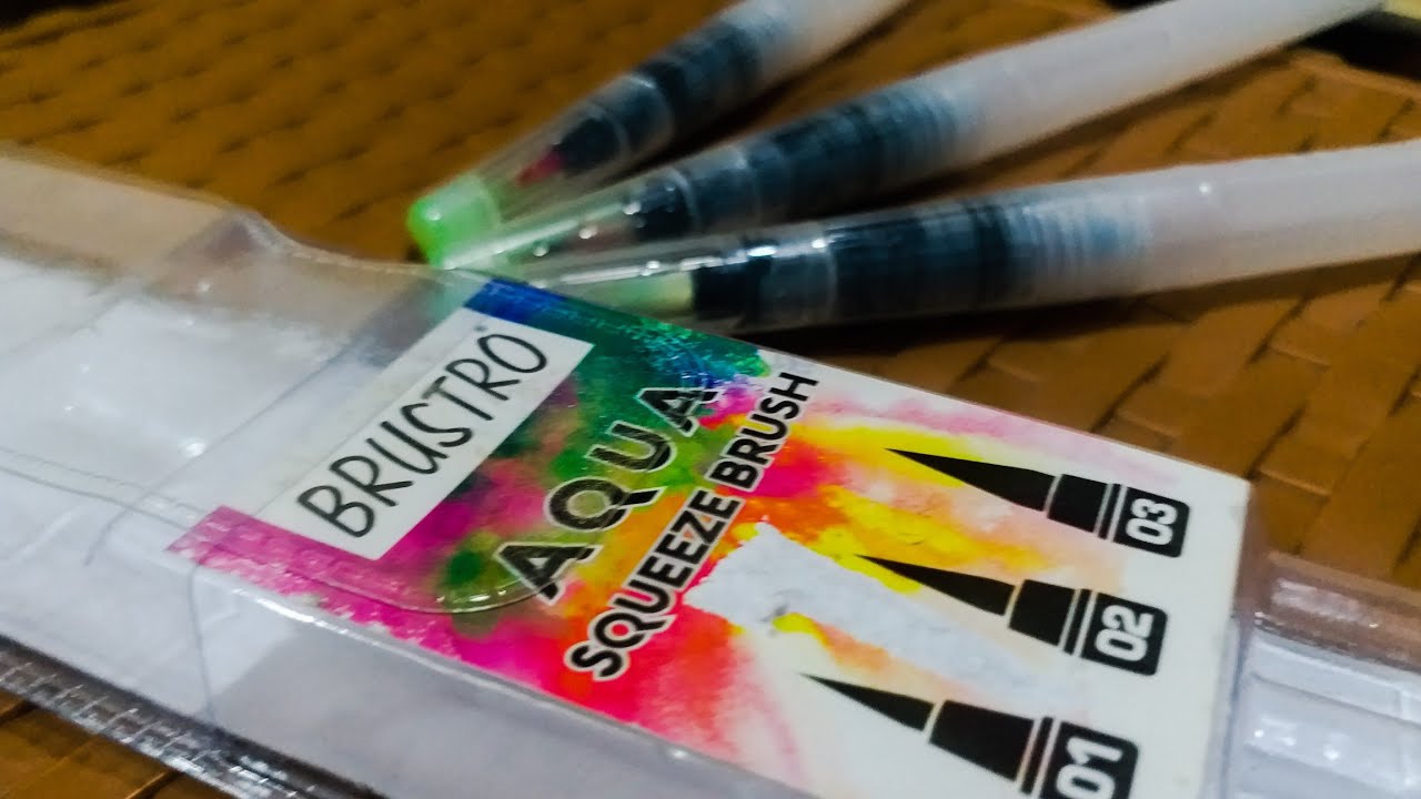 BRUSTO AQUA SQUEEZE BRUSH ll WATERCOLOUR BRUSH PEN ll REVIEW ll 😊😊