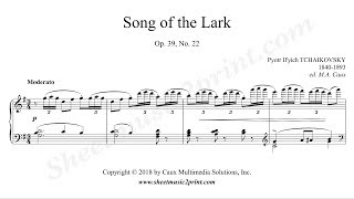 Video thumbnail of "Tchaikovsky : Song of the Lark, Op. 39, No. 22"
