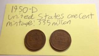 1950-D United States One Cent Penny