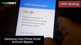 How To Bypass Google Account Samsung Core Prime new security 2016