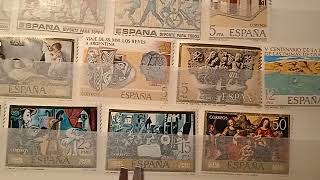 Письмо от Сергея много марок Испании филателия марки хобби stamp philately hobby