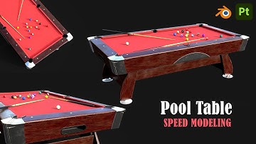 POOL TABLE -  Speed Modeling | Game-Ready optimized | Blender and Substance Painter