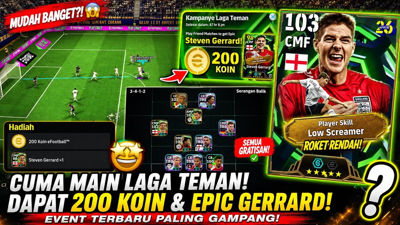 Jangan Sampai Kelewatan! Cara Dapat 200 Koin & Epic Gerrard Gratis + Review Lengkap! 🎁🔥