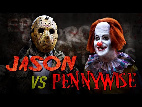 Jason Voorhees vs Pennywise IT clown - Friday the 13th Horror Film