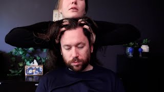 [ASMR] Vigorous Stimulating Indian Head Massage with Cosmic Energy Techniques screenshot 3