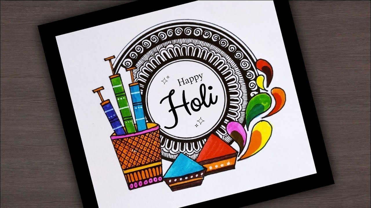 Happy Holi Mandala Art|Holi Mandala art|holi drawing|easy mandala art ...