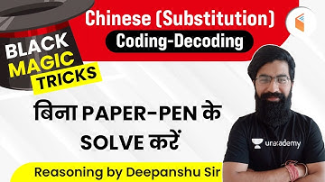 Coding-Decoding | Black Magic Tricks by Deepanshu Sir | Chinese (Substitution)