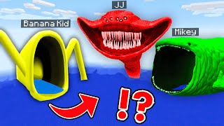 MAIZEN: JJ & Mikey &Banana Kid Become Bloop & El Gran Maja & Sea Eater - Minecraft Animation JJ&Mike