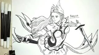 Cara Menggambar Odette Hero Mobile Legends How To Draw Odette