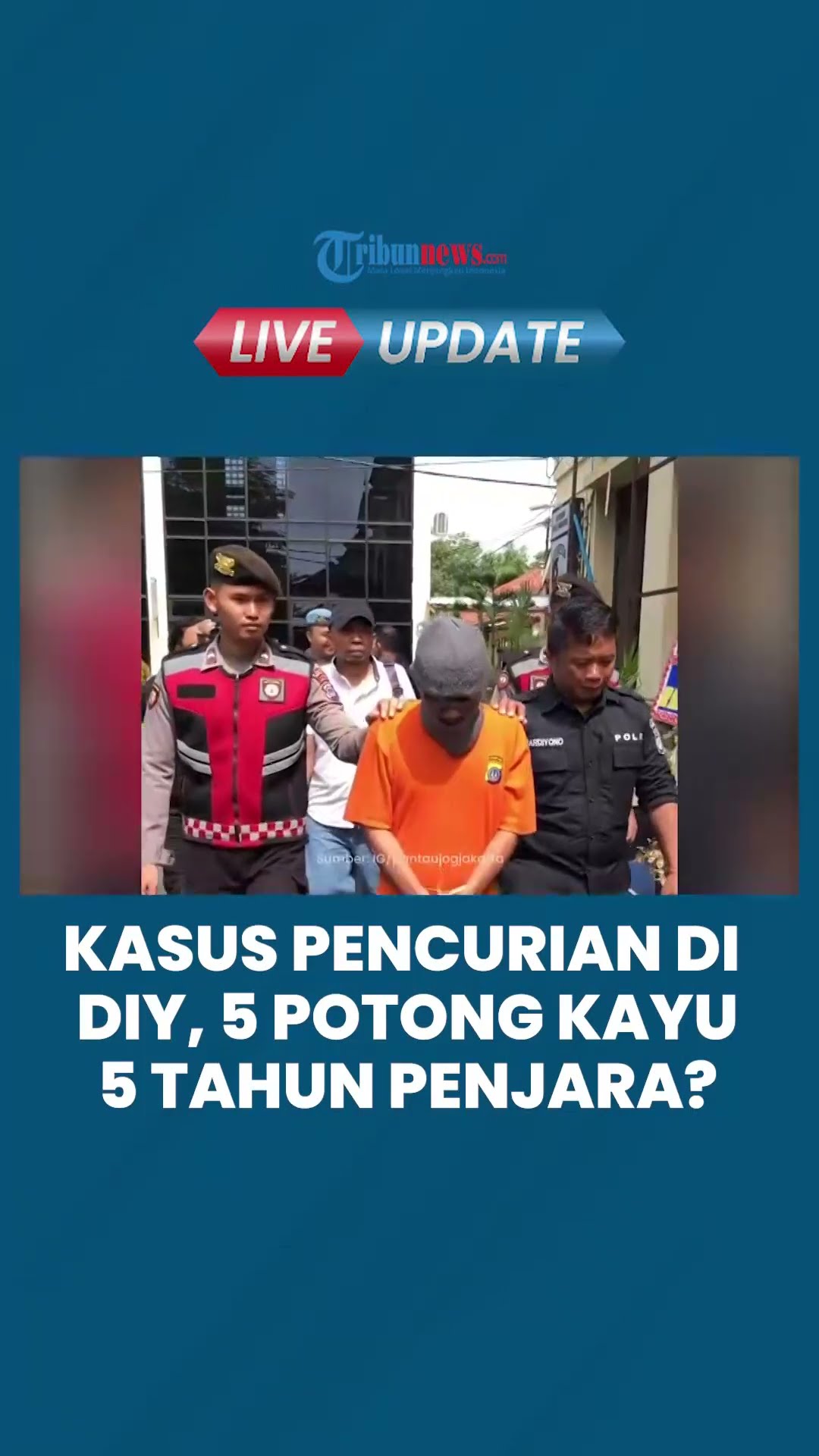 Pria di Gunungkidul DIY Terancam 5 Tahun Penjara karena Curi 5 Potong Kayu dari Hutan Milik Negara