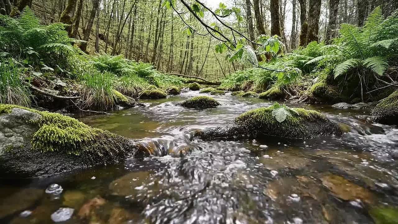 Amazing Forest Ambience, Beautiful Stream and Birds Singing for Sleep ...