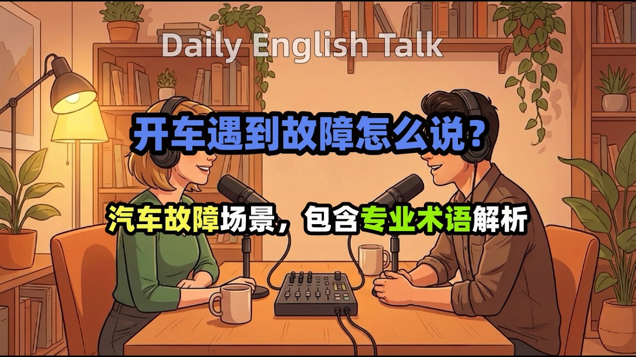EP27|英语聊天播客|开车遇到故障怎么说？|每天坚持30分钟，听力口语暴涨100% #英语口语 #英语 #学英语初级 #英语听力快速改善 #英语听力训练