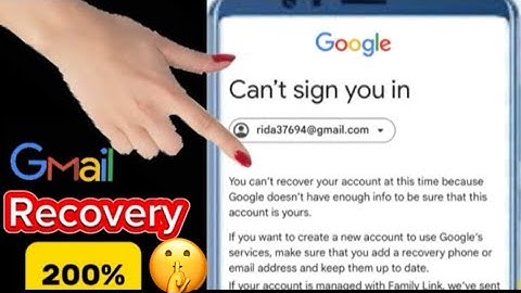 U kunt uw account op dit moment niet herstellen omdat Google niet over voldoende informatie besch...