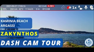 Kaminia Beach - Argassi | Zakynthos | Greece | Driving | Dash Cam Travel | 1080p | Car DVR | 2021