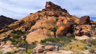 Backpacking Superstition Wilderness Cave Route & Terrapin Loop around Weavers Needle: Overnighter