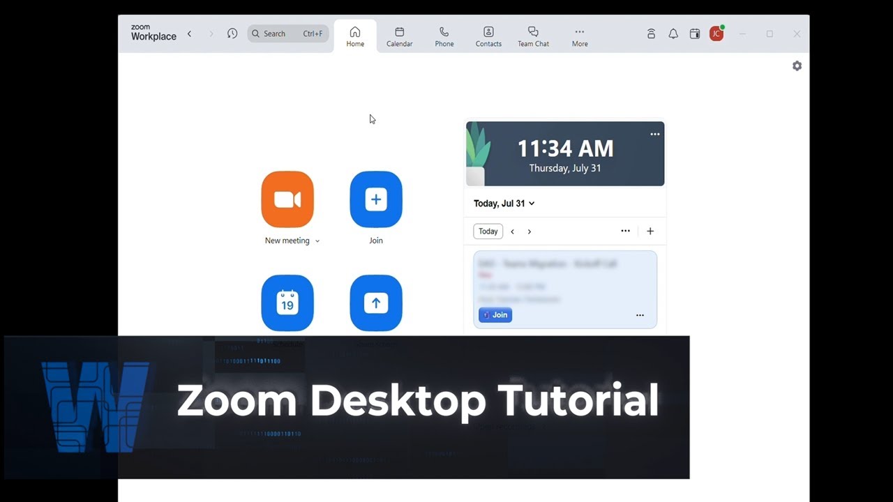 Zoom Workplace- Desktop Walkthrough - YouTube