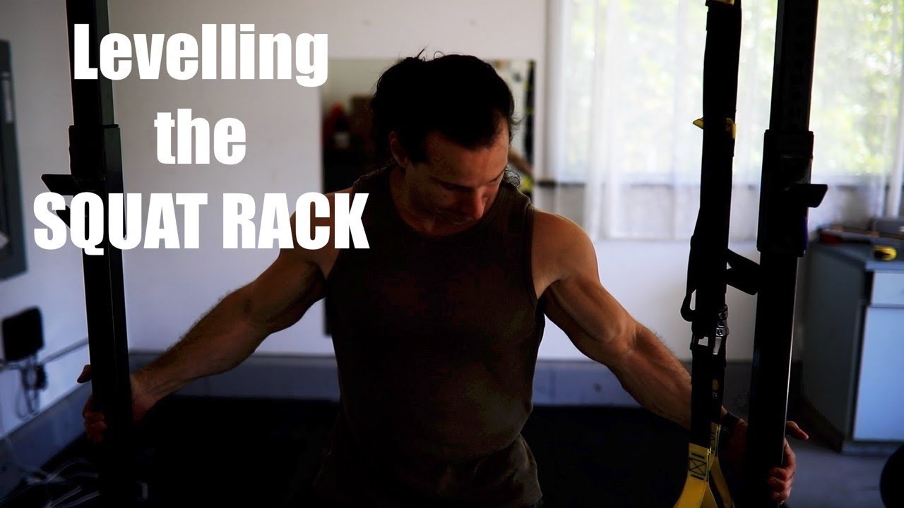 resistance training without weights Levelling the Squat Rack in the Garage