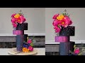 Bold abstract architectural optical illusion cake  new edible glitter drip  modern cake design