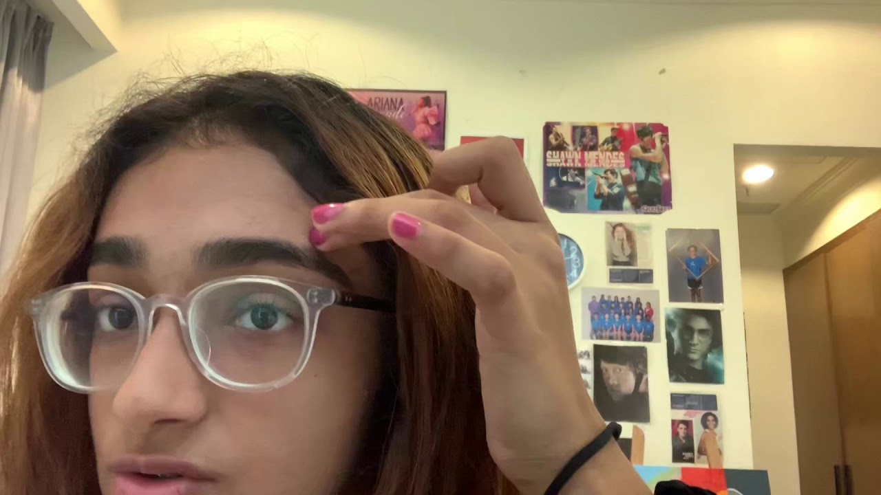 Giving myself an eyebrow slit 