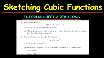 How to sketch Cubic Functions TUTORIAL SHEET QUESTIONS