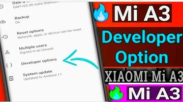 MI A3 developer options l developer settings MI A3