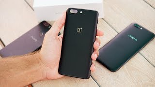 картинка: OnePlus 5 8/128Gb: распаковка рядом с OnePlus 3T, Mi6, Nubia Z17 и Oppo R11