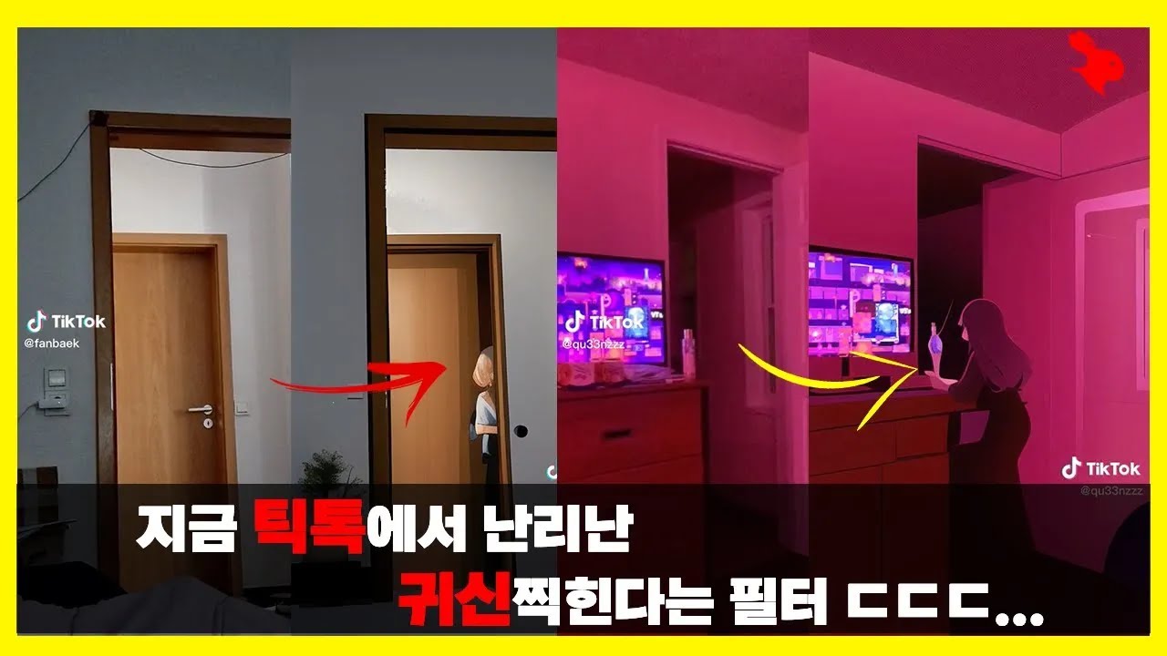 99.【틱톡에 올라온 무서운영상29】  귀신이 촬영된다고 난리난 틱톡 필터 ㄷㄷㄷ