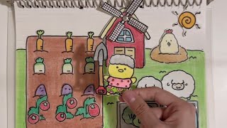 [💸paperdiy💸] Farm animals🐓 & Gardening🥕tutorial 텃밭 가꾸기 종이놀이 Asmr