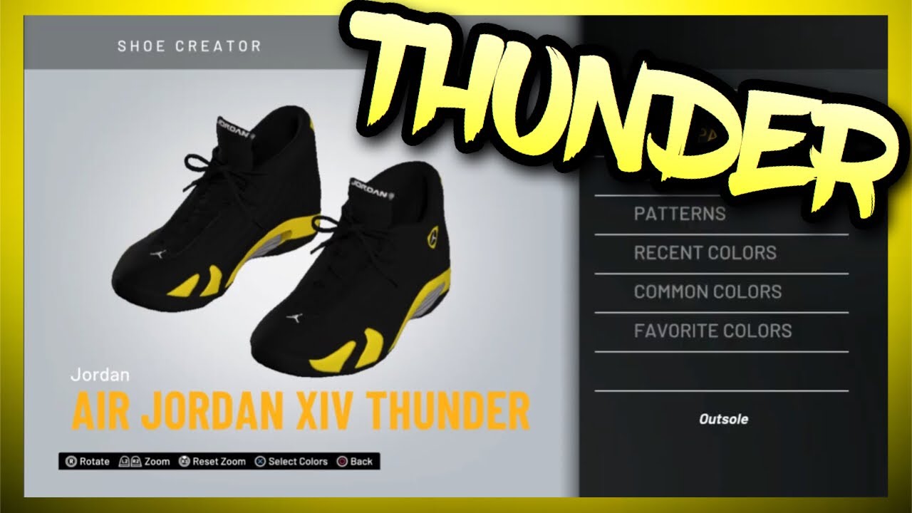 NBA 2K20 Shoe Creator Air Jordan 14 "Thunder" YouTube NBA 2K20 Shoe Creator Air Jordan 14 "Thunder" YouTube