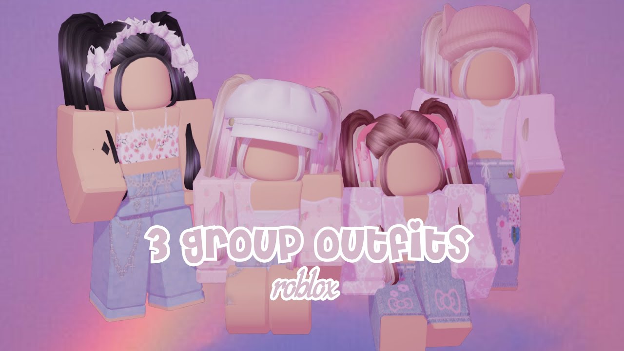 3 aesthetic group outfits ||Roblox - YouTube