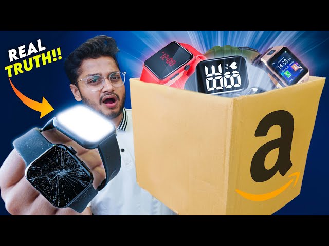 Trying Smartwatches Under ₹1000 from Amazon | Prank Ho gaya😂 class=