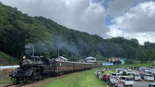 『C1266＋50系客車・快速 SLもおか』2023/8/14(真岡鐵道・茂木駅～天矢場駅｢道の駅もてぎ｣) #SLもおか #SLもおか号 #C1266 #真岡鐵道 #真岡鉄道 #50系客車