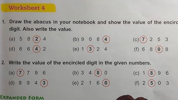 DAV Class 3 unit 1 worksheet 4 ।। Math class 3 chapter 1 worksheet 4 dav public school