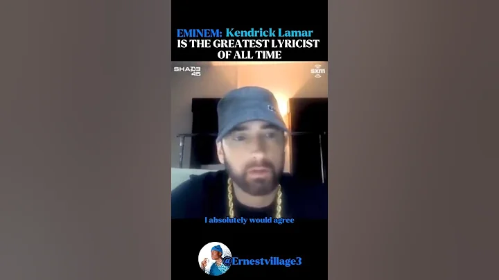 Eminem said Kendrick Lamar is the greatest lyricist of all time