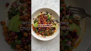 High protein whipped tofu & crunchy chickpea bowl
