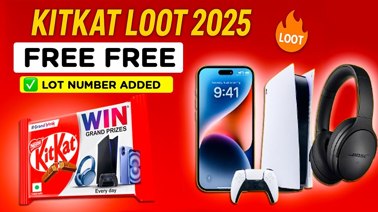 KitKat Grand Break Loot 🔥 Win FREE iPhone 16, PS5, Bose Headphone 😱 KitKat Number Added