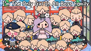 I’m The Only Girl In All Boys Family 👦🏻👧🏻🍼 | Sad Story | Toca Life Story | Toca Boca